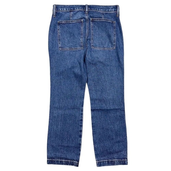 NWT J. Crew Factory Women's Utility Ankle Crop Jeans Size 26 Blue Patch Pockets - Picture 3 of 9